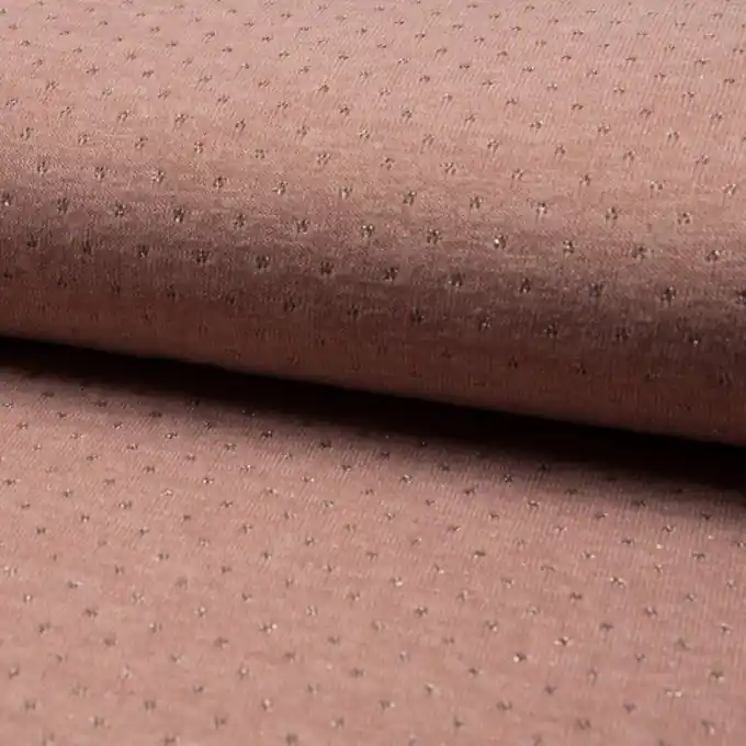 Jersey Punkte Lurex Blassrosa meliert Kostenfreie Lieferung