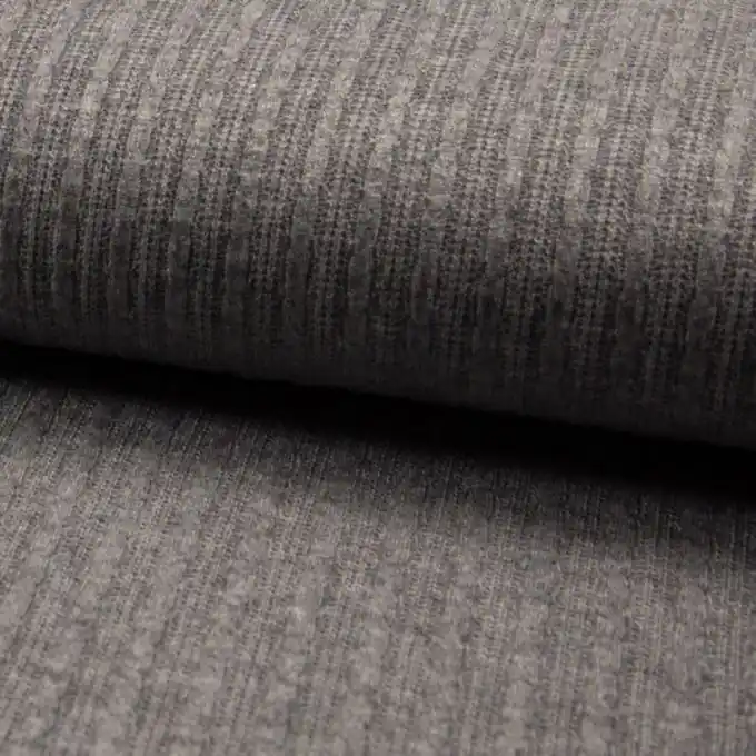 Ab Werk Jersey Zopfmuster grau