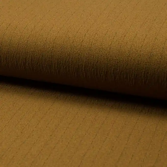 Kreppstoff Viskose Streifen Schwarz/Senfgelb Schneller Versand