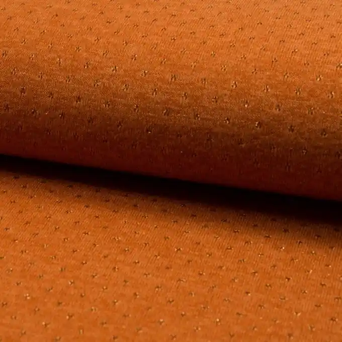 Im Trend Jersey Punkte Lurex Orange meliert
