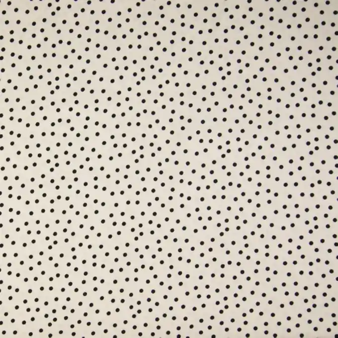 Twill Viskose Punkte Schwarz/Ecru Ab Werk