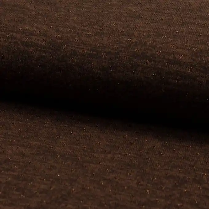 Sale Jersey Punkte Lurex Braun meliert