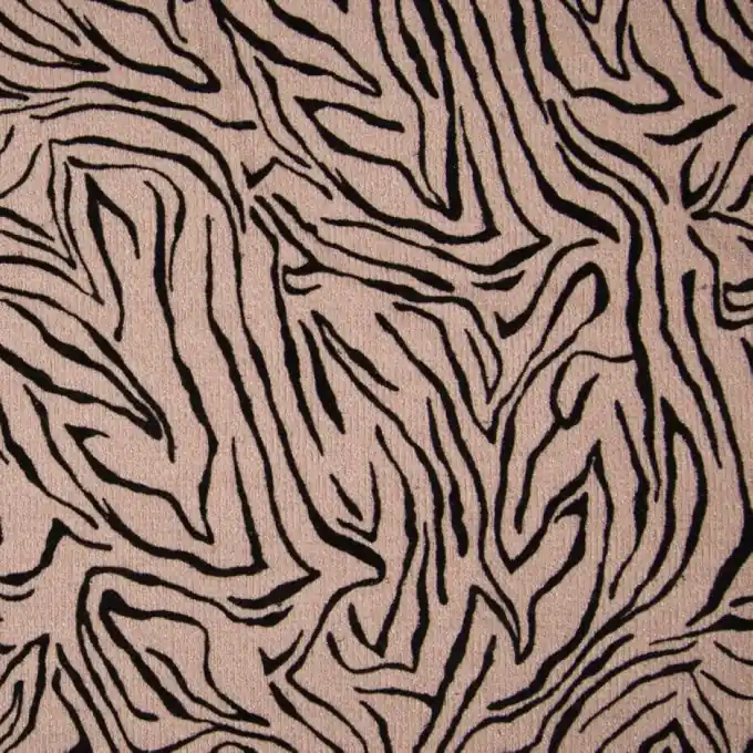 Im Trend Jersey Lurex Streifen Schwarz/Blassrosa