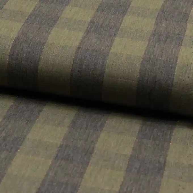 Popeline Viskose Karos Khaki/Bronze/Grau Meistverkauft