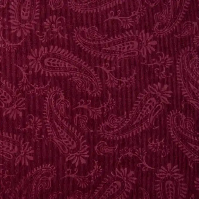 Samtstoff Paisley Weinrot Garantierte Lieferung