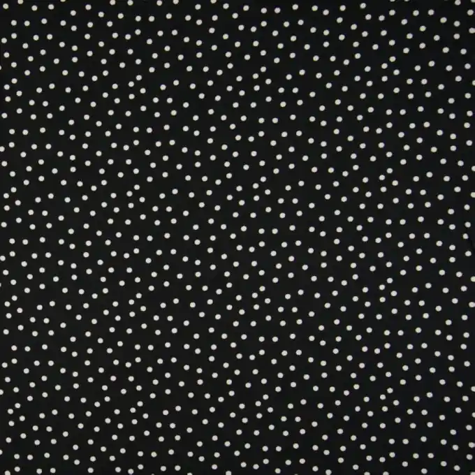 Twill Viskose Punkte Schwarz Weiß Preiswert