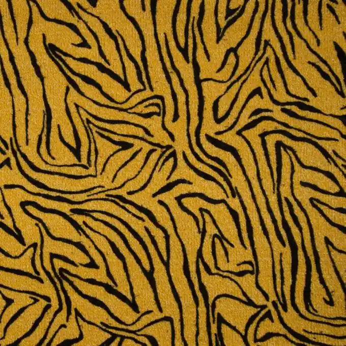 Jetzt Bestellen Jersey Lurex Streifen Schwarz/Senfgelb