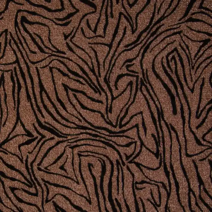 Jersey Lurex Streifen Silbern/Schwarz/Braun Preis Gesenkt