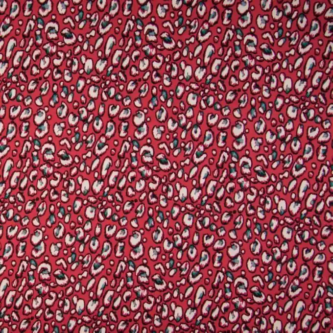 Highlight Twill Viskose Leopard Koralle