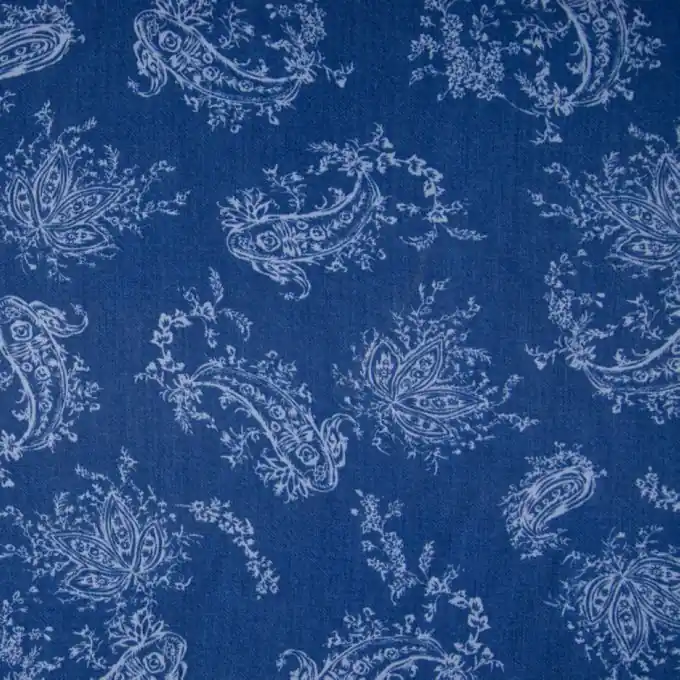 Twill Paisley Blau Ausverkauf