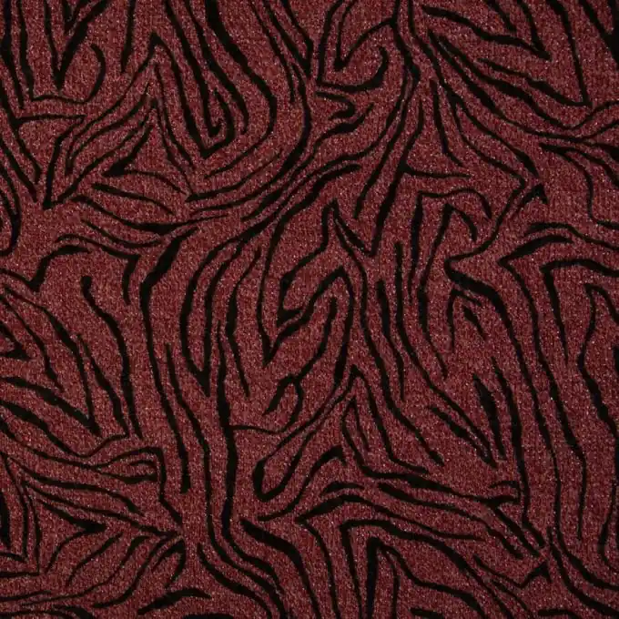 Jetzt Kaufen Jersey Lurex Streifen Schwarz/Rot