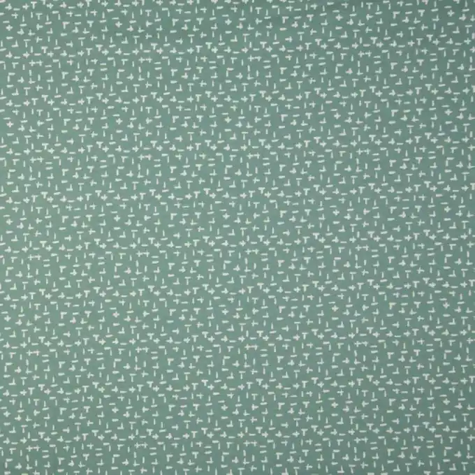 Geprüft Jersey Baumwolle Kreuze Grün