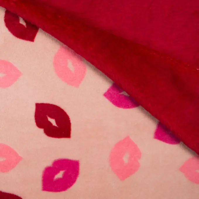 Hochwertig Alpenfleece Bisous Rosa