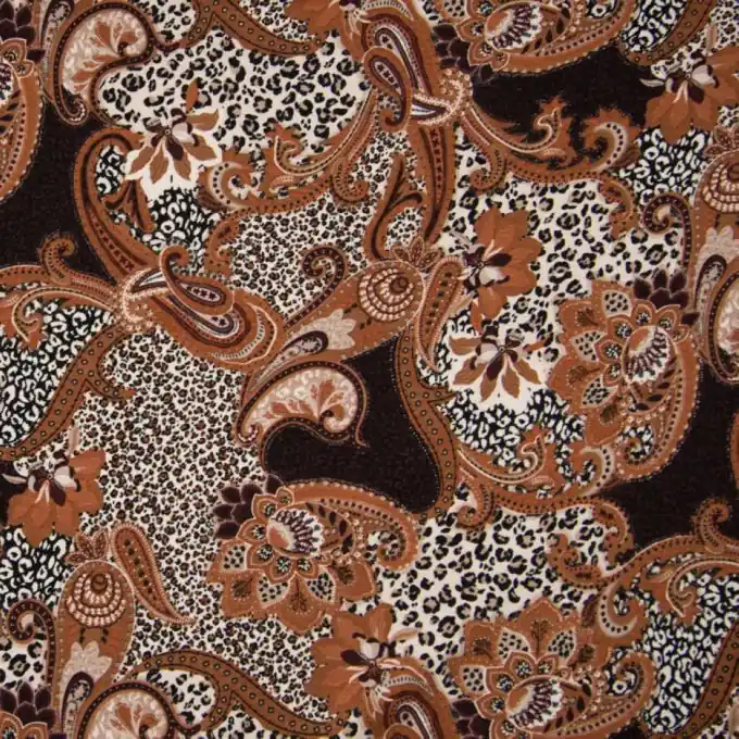 Jersey Viskose Leopard Braun Heißes Angebot