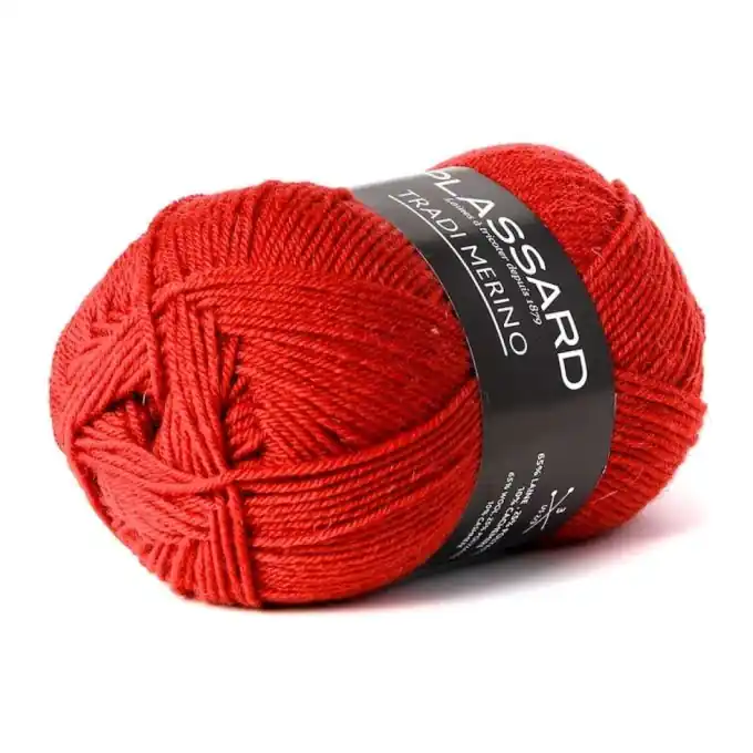 Strickgarn Tradi-Merino Zinnoberrot 200m Ausverkauf