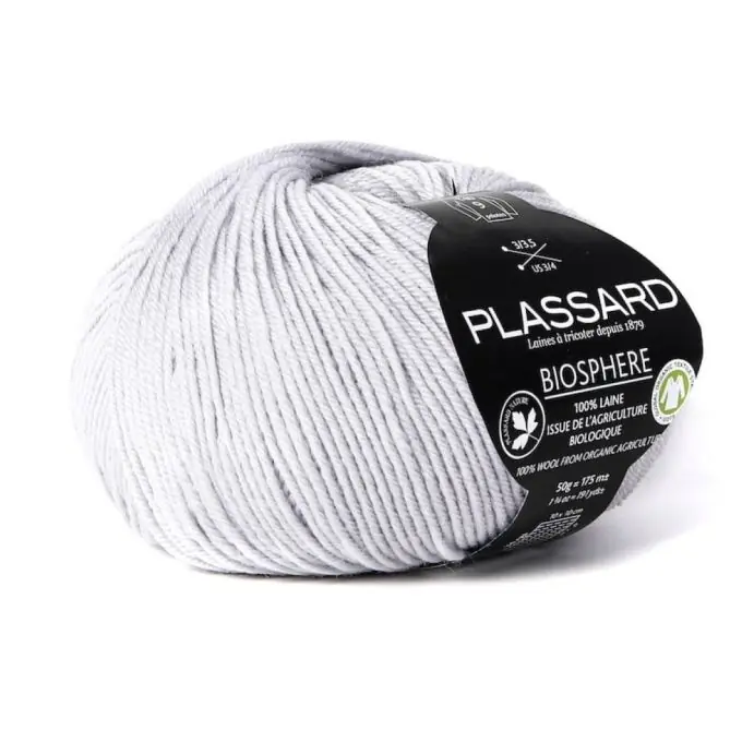 Markenware Strickgarn Biosphere Hellgrau 175m