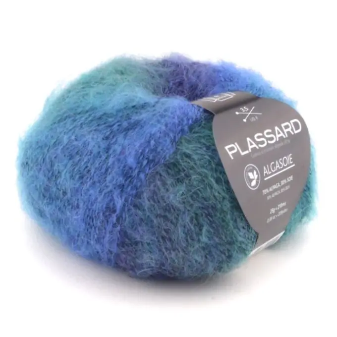 Weltweiter Versand Strickgarn Algasoie Grün/Blau 210m