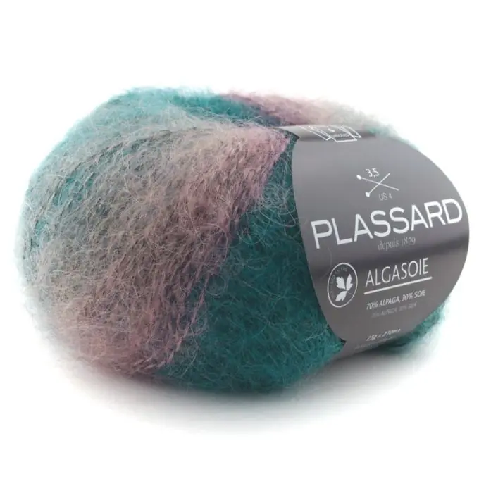 Strickgarn Algasoie Grün/Orange 210m Kostenfreie Lieferung