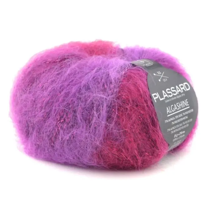 Exklusiv Strickgarn Algashine Pink Bunt 210m