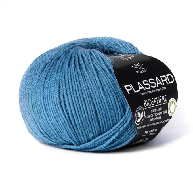 Strickgarn Biosphere Mittelblau 175m Top-Qualität