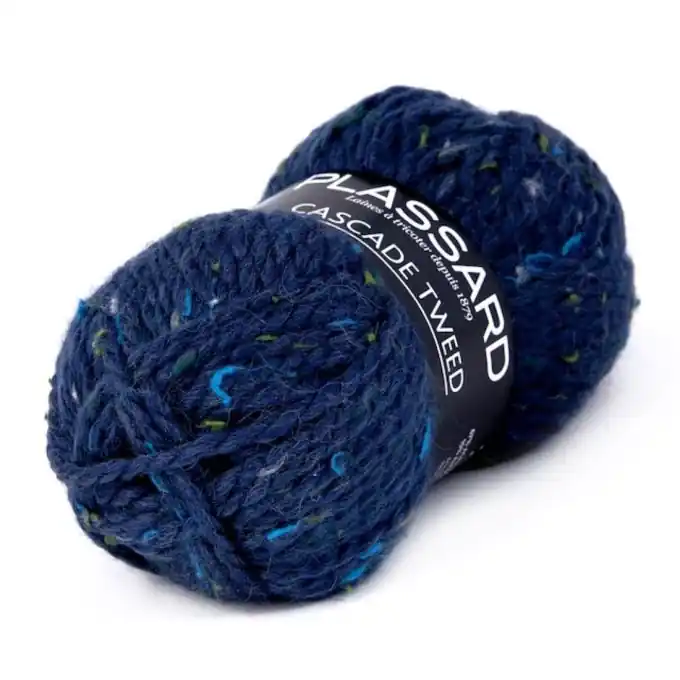 Hochwertig Strickgarn Cascade Tweed Marineblau 100m