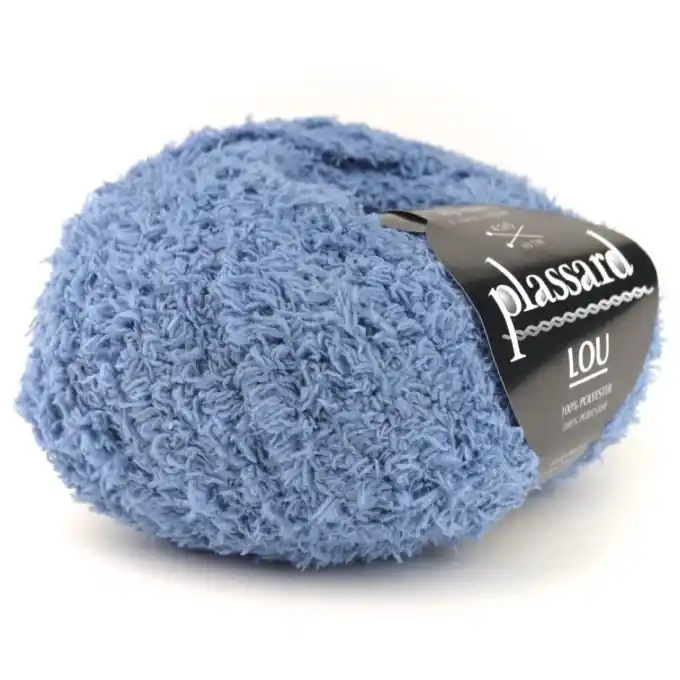 Zertifiziert Strickgarn Lou Blau 105m