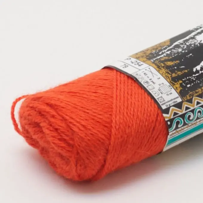 Strickgarn Alpaka Orange 180m Premium