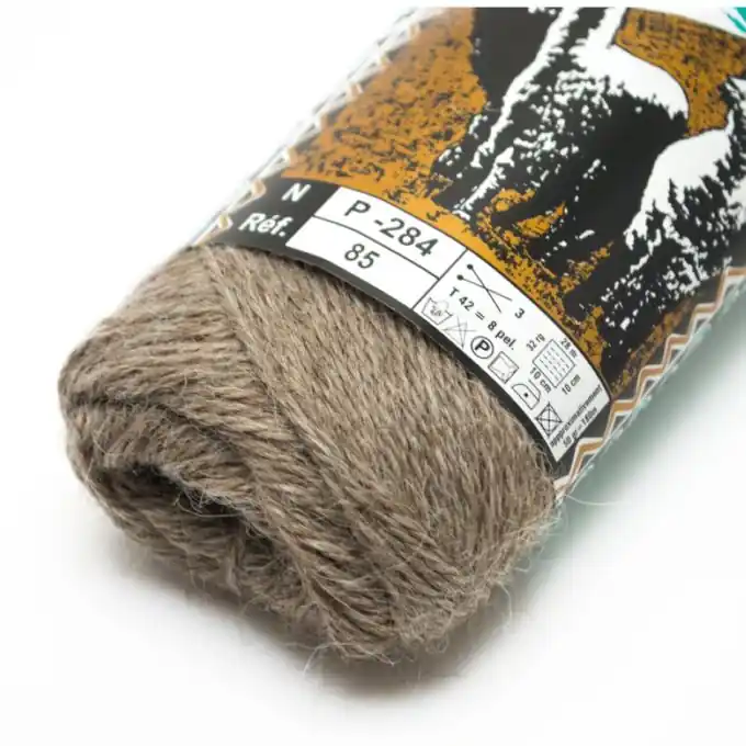 Aktuell Strickgarn Alpaka Beige dunkel 180m