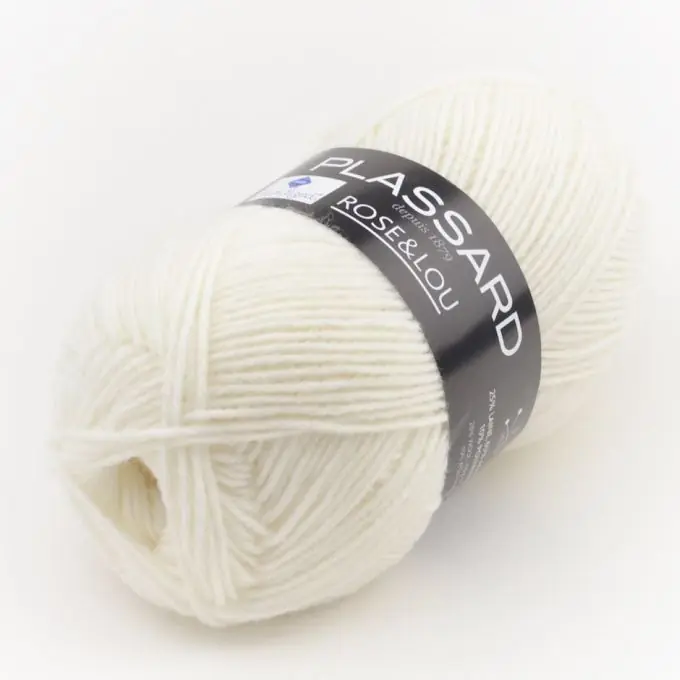 Strickgarn Rose-Lou Ecru 210m Rabatt
