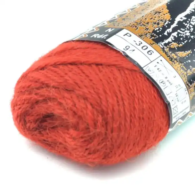 Angebot Strickgarn Alpaka Rostrot 180m