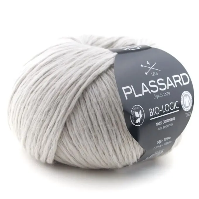 Strickgarn Bio-logic Grau 125m Super-Preis