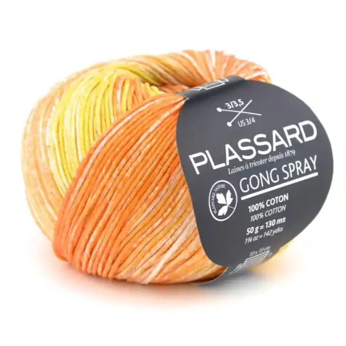 Strickgarn Gong Spray Gelb Bunt 130m Beliebt