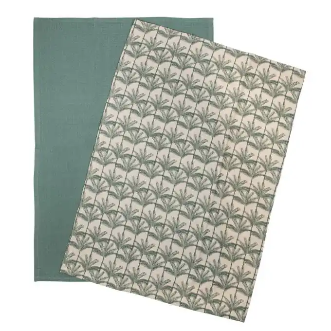 Original 2er Set Geschirrtücher Palmen