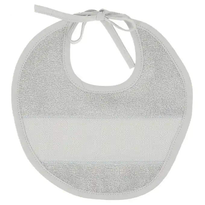 Lätzchen rund zum Besticken grau Zertifiziert