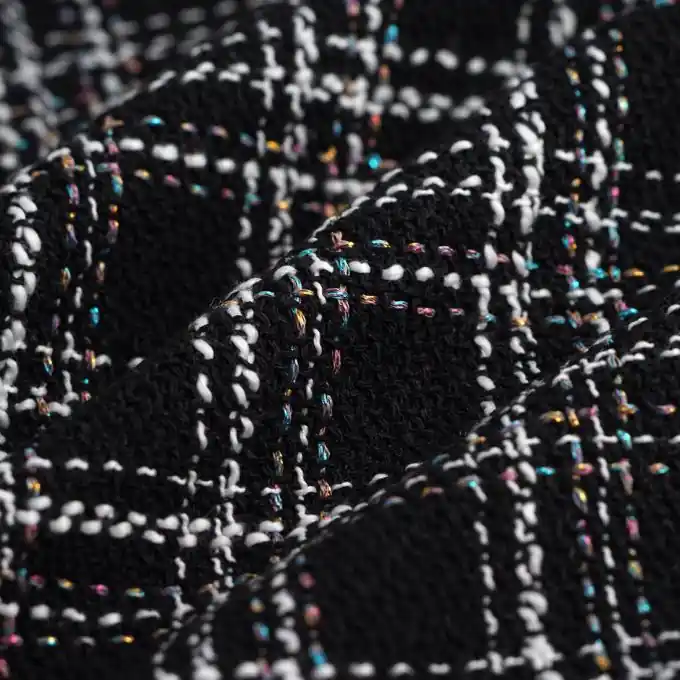 Jetzt Zugreifen Tweed Polyester Karos écru schwarz