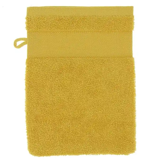 Highlight Waschlappen zum Besticken senfgelb