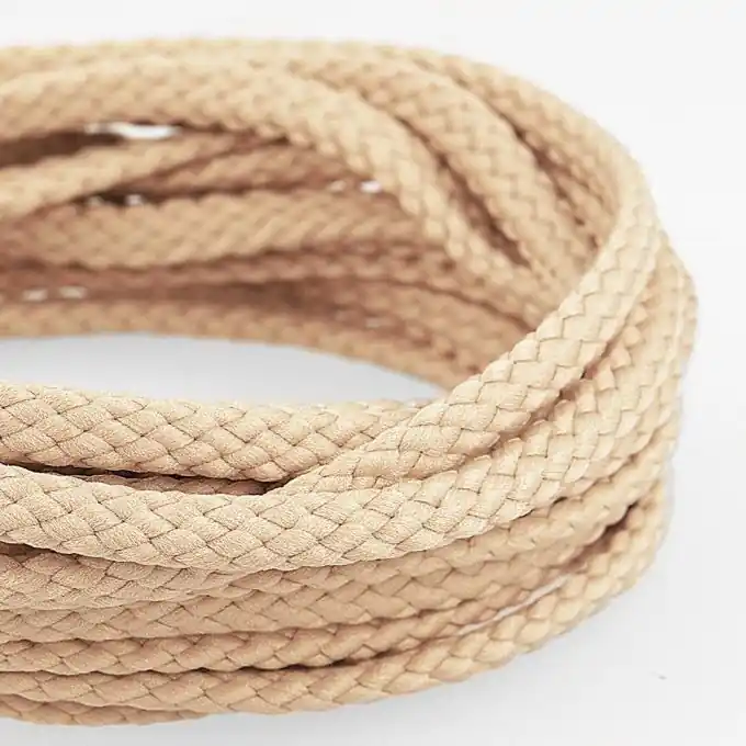 Kordel Polyester 5mm Nude Handgefertigt