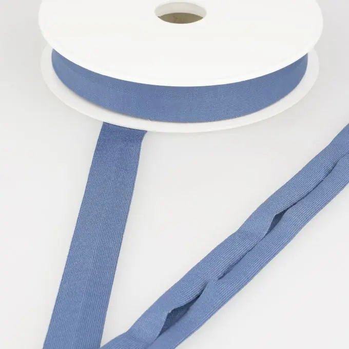 Premium Schrägband Jersey viskose dehnbar 20mm Denim