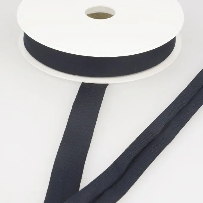 Versand Am Gleichen Tag Schrägband Jersey viskose dehnbar 20mm Nachtblau