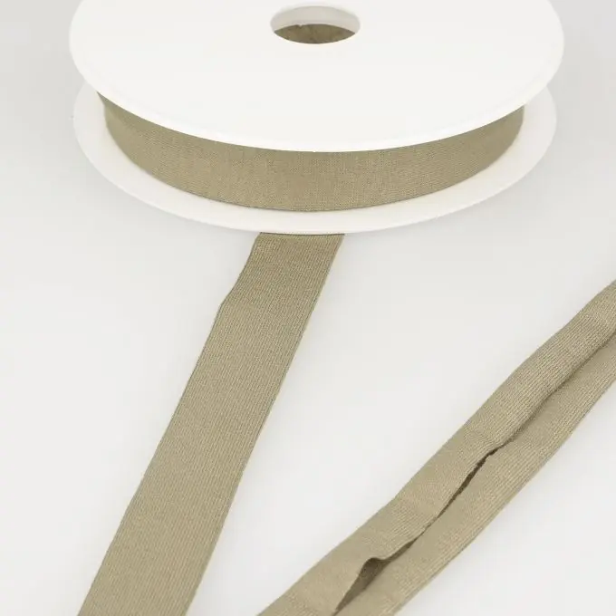 Echt Schrägband Jersey viskose dehnbar 20mm Taupe