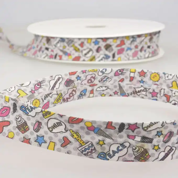 Neue Kollektion Schrägband Pop 20mm Grau