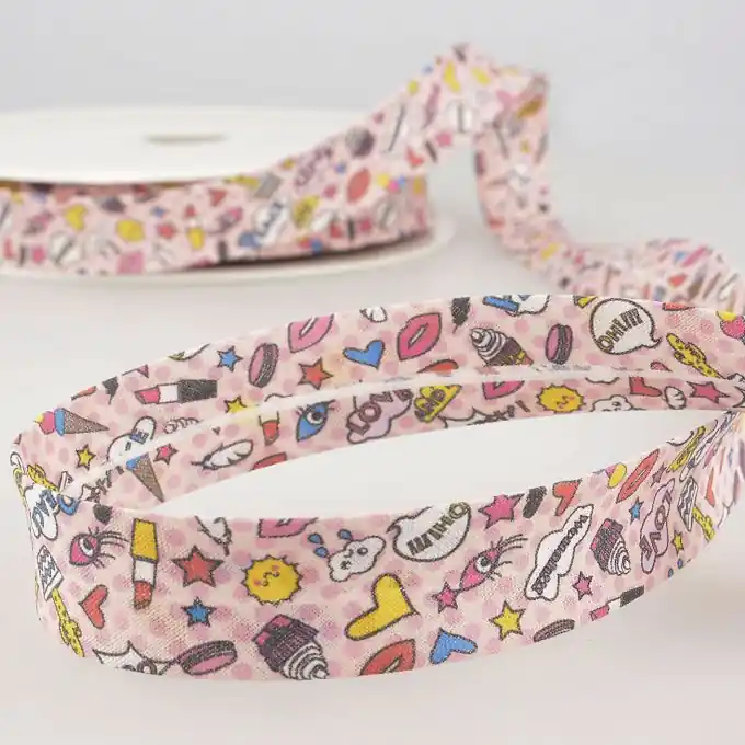 Schrägband Pop 20mm Rosa Meistverkauft