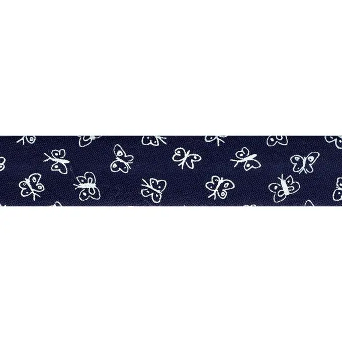 Schrägband gefaltet Schmetterling 20mm Schwarz Ab Werk