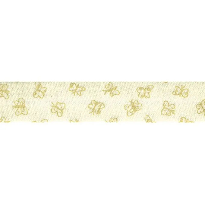 Schrägband gefaltet Schmetterling 20mm Beige Kostenloser Rückversand