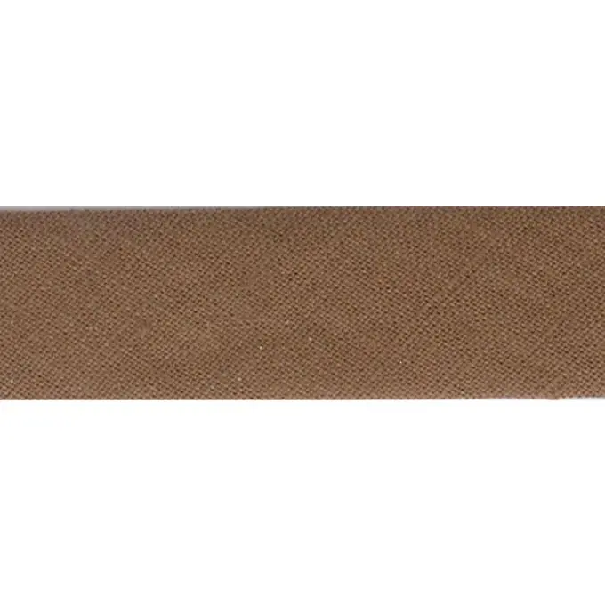 Schrägband gefaltet Leinen 20mm Braun Top-Qualität