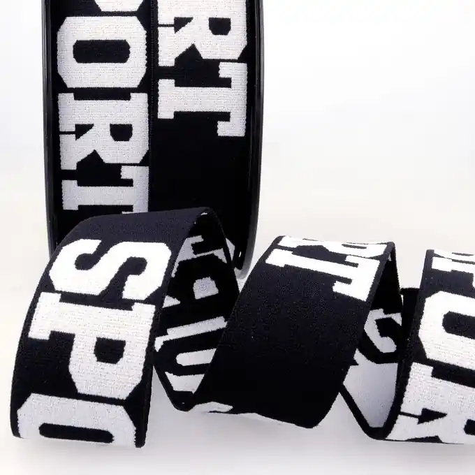 Letzte Chance Gummiband 32mm Sport Weiß/Schwarz