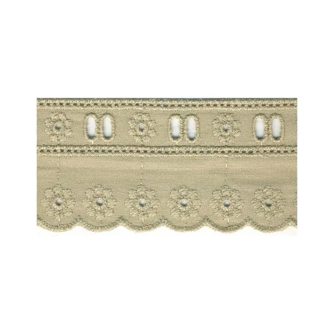 Original Band Broderie Anglaise Schlaufen Beige 40mm