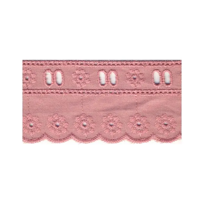 Bestseller Band Broderie Anglaise Schlaufen Rosa 40mm