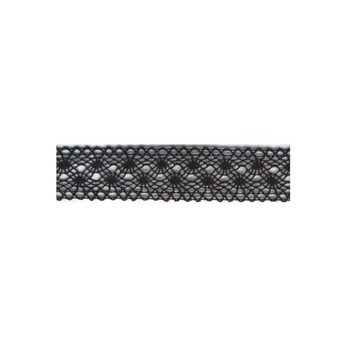 Saisonangebot Elastisches Spitzenband 20mm Schwarz