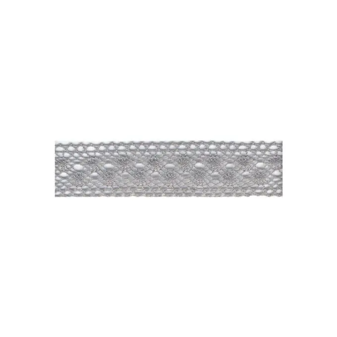 Spitzenband Baumwolle 20mm Grau Top-Angebot